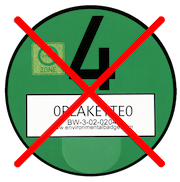 Brak plakietki ekologicznej