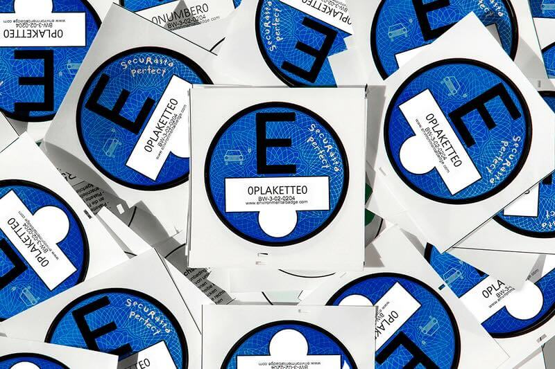 Kolaż E-Plakietki do Niemiec