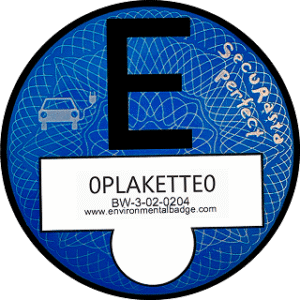 Niebieska E-Plakietka do Niemiec